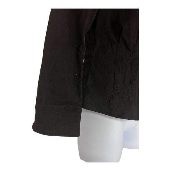 Monroe & Main Jacquard Black Suit Business Office Dinner Party Blazer Skirt Set - Picture 10 of 16